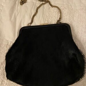 Elegant Black Fur Women's Bag